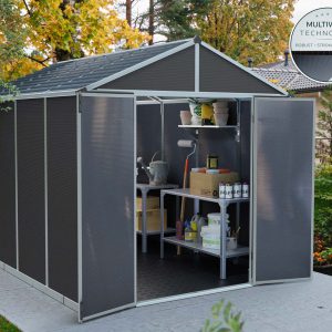 PALRAM RUBICON SKYLIGHT 8’x8′ GARDEN SHED 2.4×2.3m