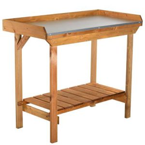 Gardener's Table With Tin Surface