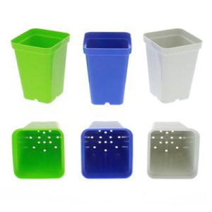 Color Square Injection Molded Pot, 2.5" | 10 Pack