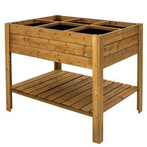 Rectangular Raised Bed with Shelf