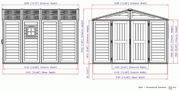 DURAMAX WOODBRIDGE 10.5x10.5 GARDEN SHED 3.2m x 3.2m - Image 7