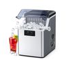 Advwin 20kg Ice Maker Machine Clear Cube Making Countertop Home Commercial Self-Cleaning Ice Cube Maker Machine Stainless Steel