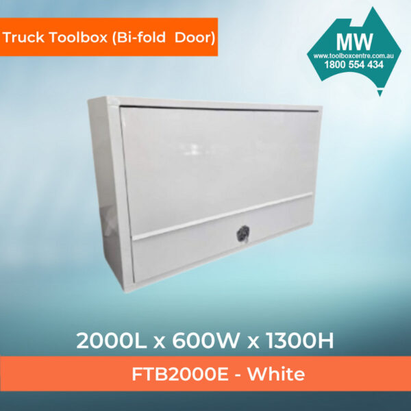 Aluminium Truck Toolbox FTB 2000mm E (Bi-fold; with shelving) - Image 2
