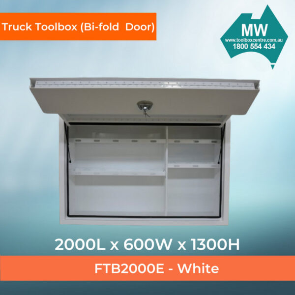 Aluminium Truck Toolbox FTB 2000mm E (Bi-fold; with shelving) - Image 3