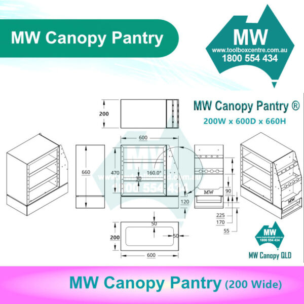 Canopy Drawer – Canopy Pantry (200mm Wide) - Image 9