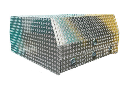 1800mm Aluminium Canopy with Drawers – Checker Plate