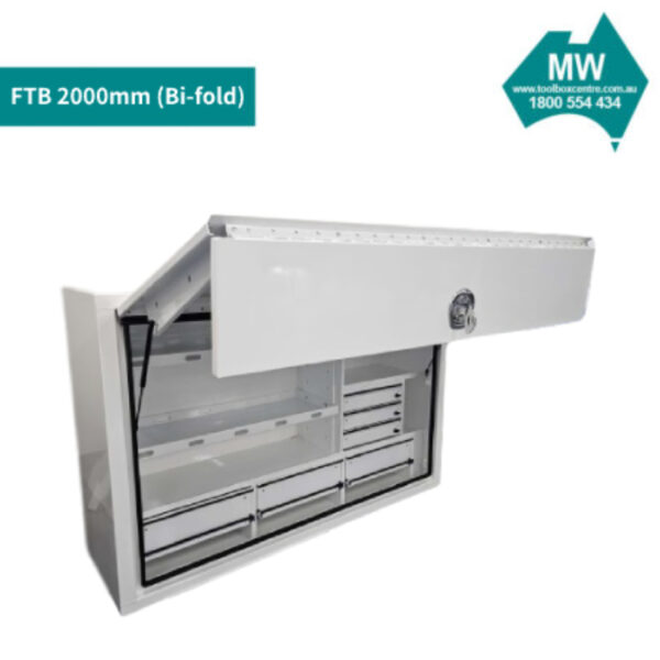 Aluminium Truck Toolbox FTB 2000mm (Bi-fold；with drawers and shelving) - Image 5