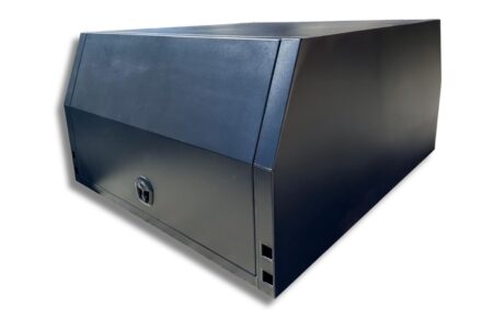 Flat Plate Dual Cab Jack Off Canopy – Black