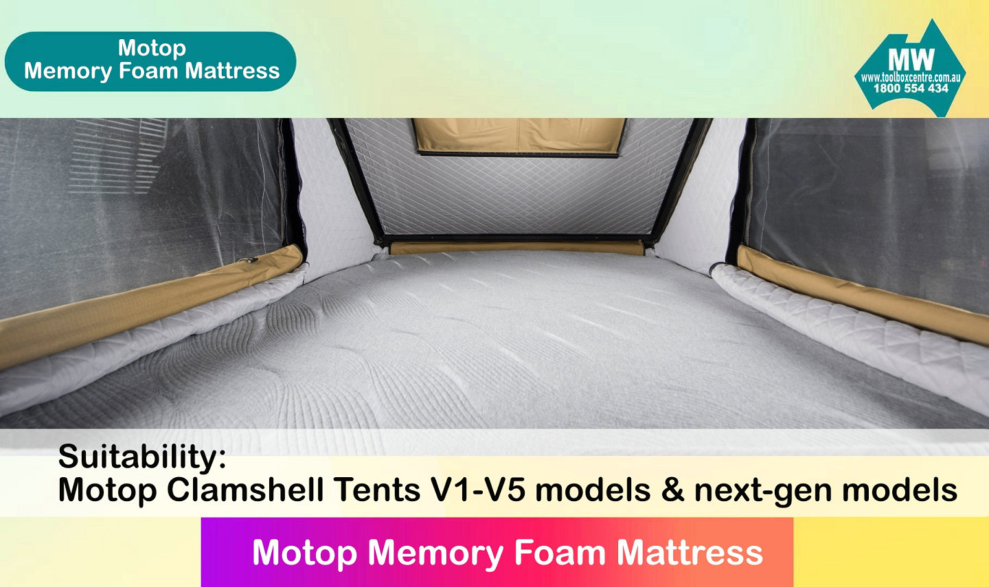 Memory Foam Mattress for Clamshell Motop Tents Motop Accessories - Image 3