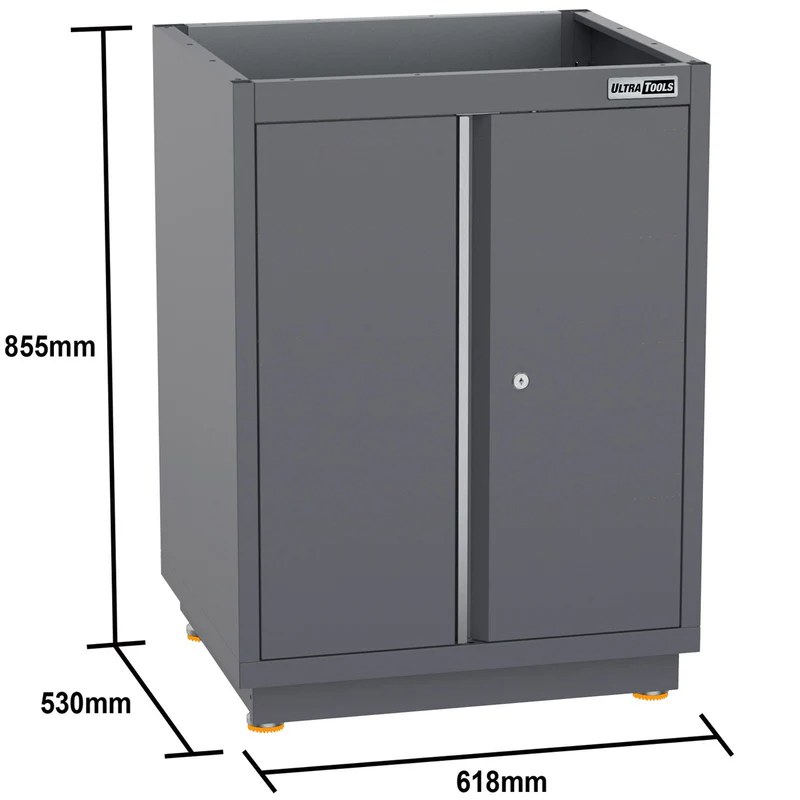 UltraTools 1978/2610mm x 580mm x 2020mm Heavy-Duty Modular Workshop & Garage Storage Corner Cabinet System - Image 6