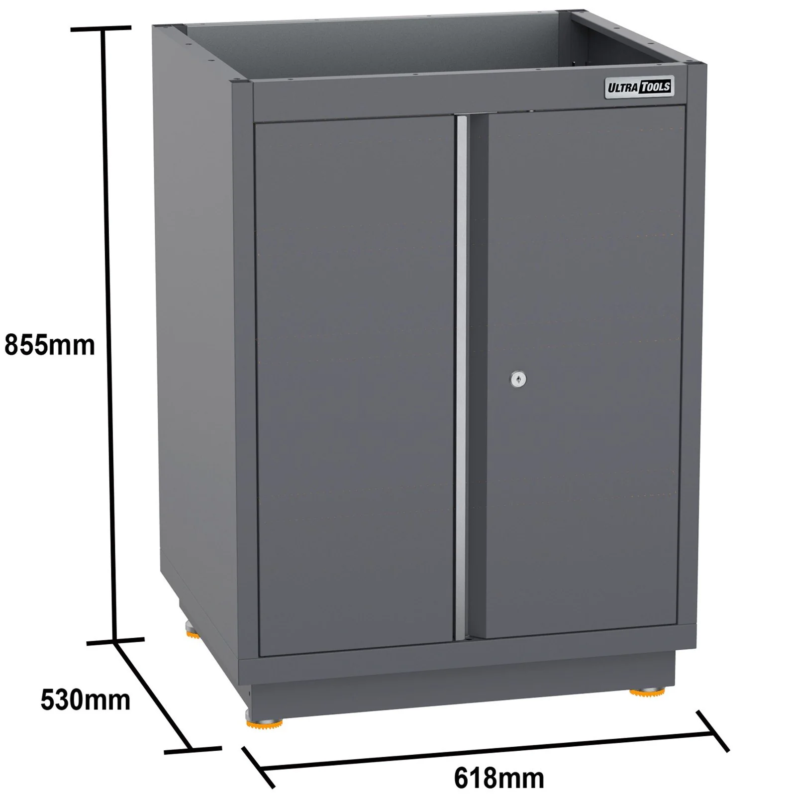 UltraTools 4350mm x 580mm x 2020mm Black Semi-Industrial Workshop Garage Storage Cabinet Set - Image 8