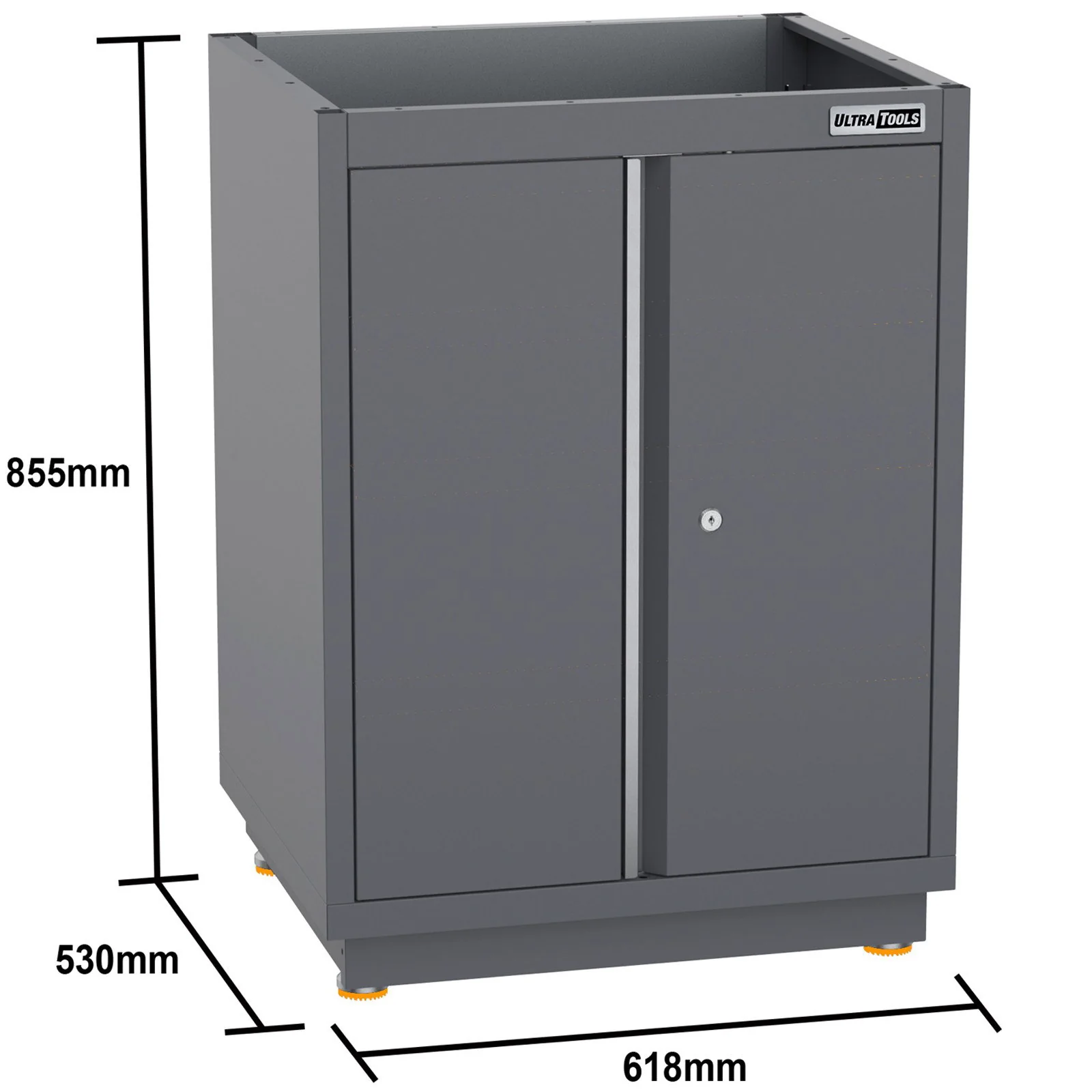 UltraTools 4960mm x 580mm x 2020mm Black Semi-Industrial Workshop Garage Storage Cabinet Set - Image 9