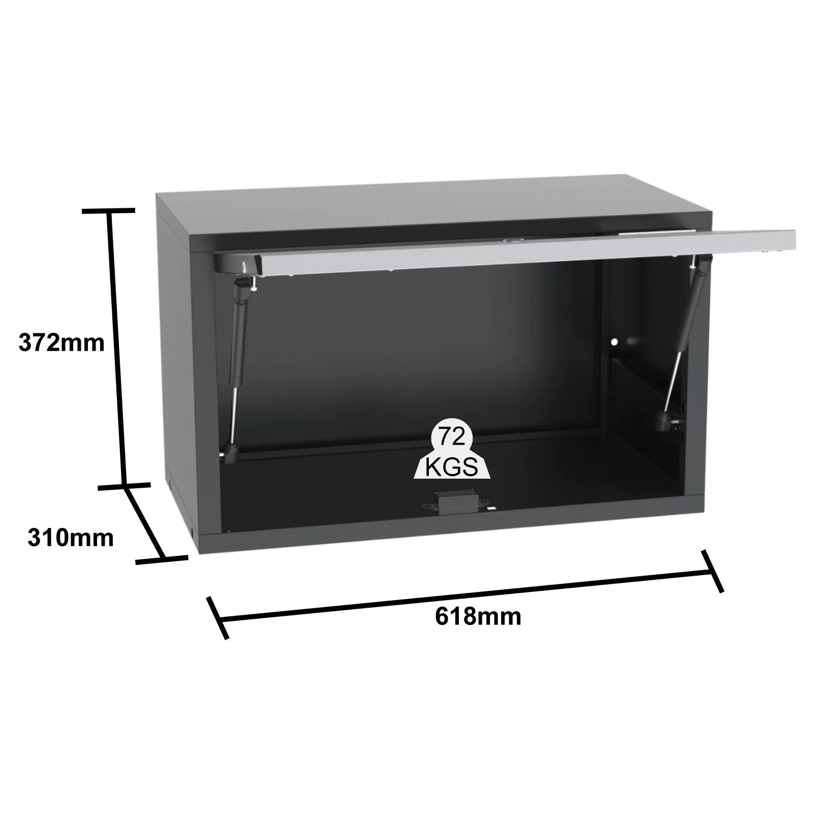 UltraTools 3100mm x 580mm x 2020mm Black Semi-Industrial Workshop Garage Storage Cabinet Set - Image 13