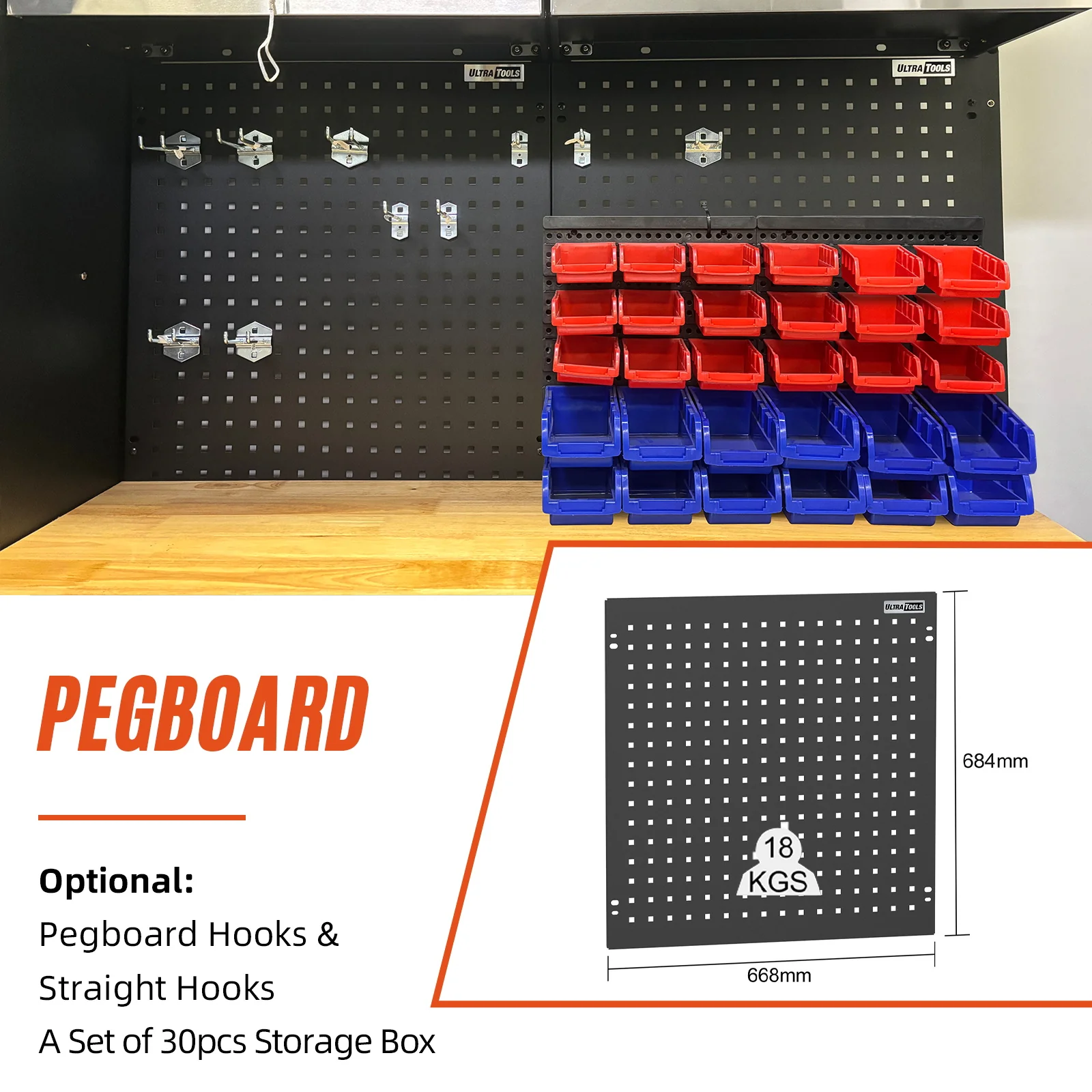 UltraTools 4740mm x 500mm x 1870mm Black Workshop Garage Storage Cabinet Set - Image 7