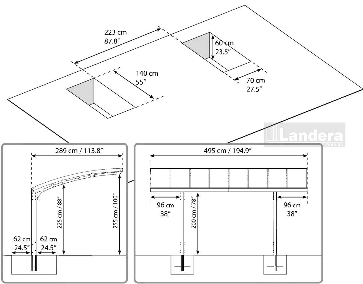 PALRAM ARIZONA WAVE CARPORT 5mx2.9m - Image 6
