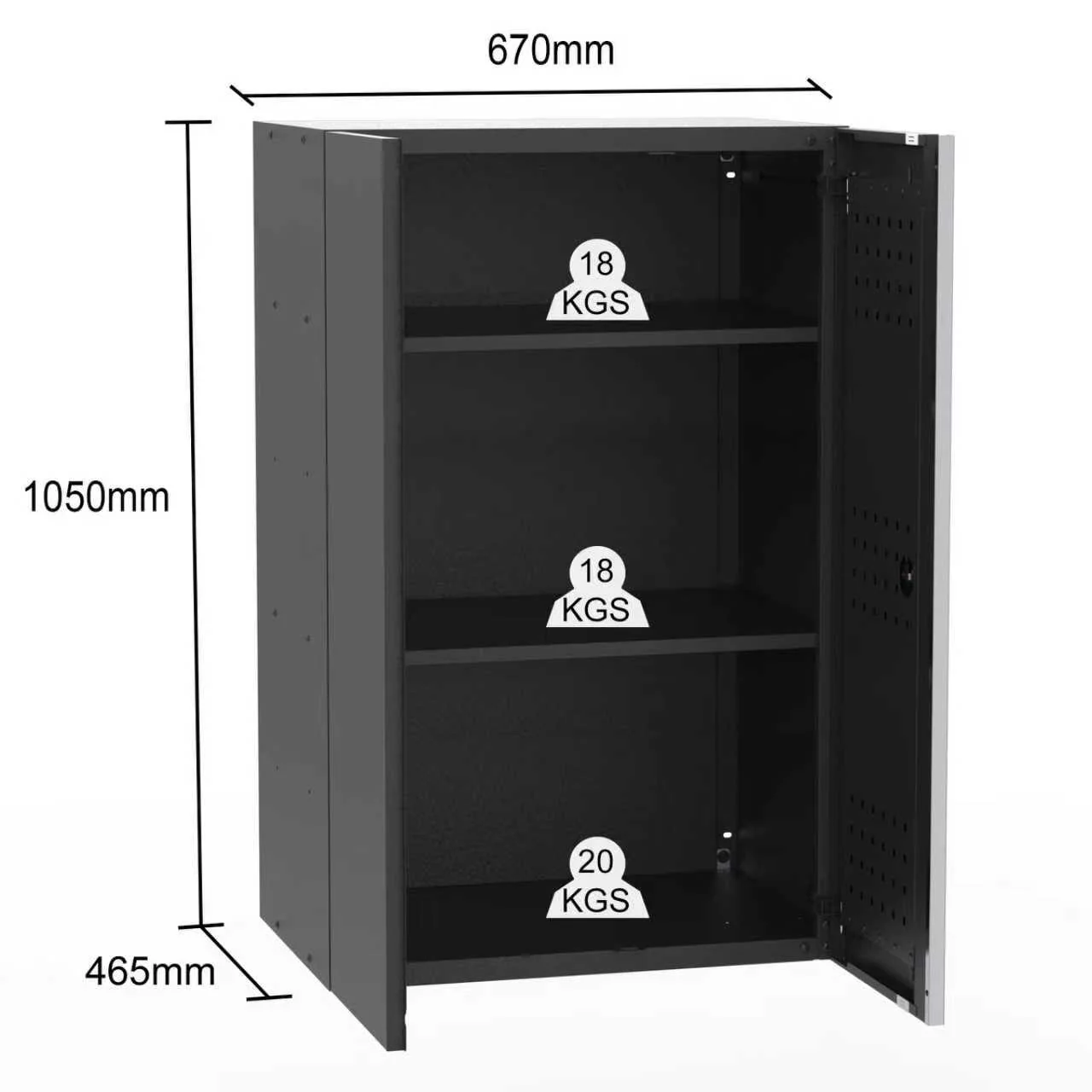 UltraTools 3380mm x 500mm x 1870mm Black Workshop Garage Storage Cabinet Set - Workbench - Image 13
