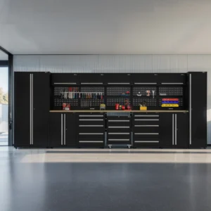 UltraTools 5150mm x 550mm x 2025mm Black Classic Workshop Garage Storage Cabinet Set
