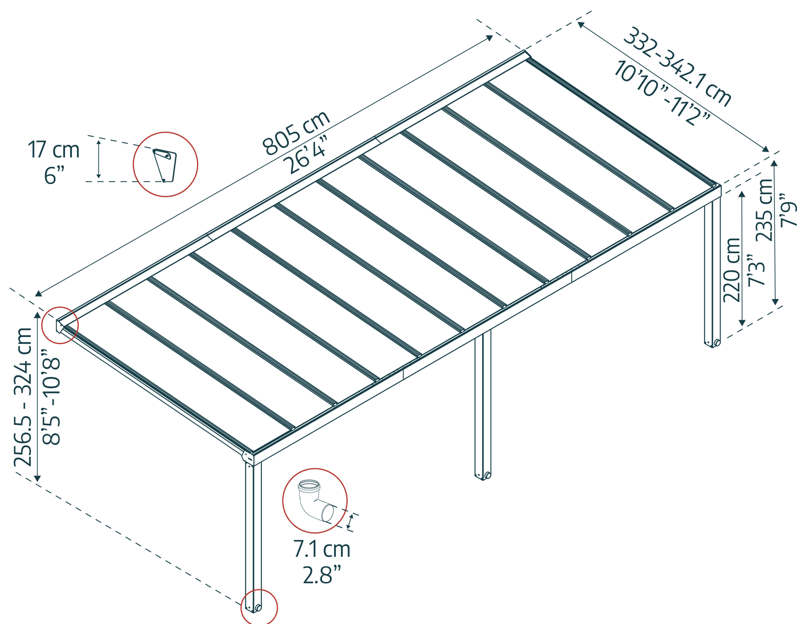 STOCKHOLM PATIO COVER 8.1mx3.4m - Image 10