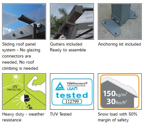 ARCADIA GAZEBO CARPORT 8.5mx3.6m - Image 10