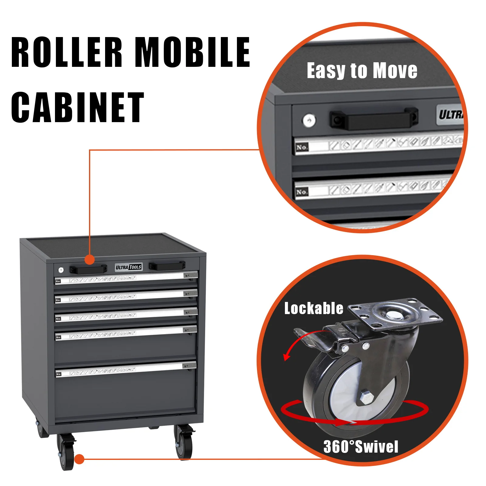 UltraTools 3100mm x 580mm x 2020mm Black Semi-Industrial Workshop Garage Storage Cabinet Set - Image 16