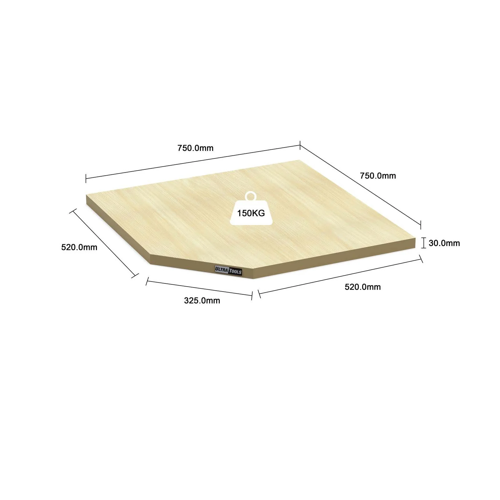 UltraTools 3200/3550mm x 550mm x 2025mm Black Classic Workshop Garage Storage Corner Cabinet Set - Image 14