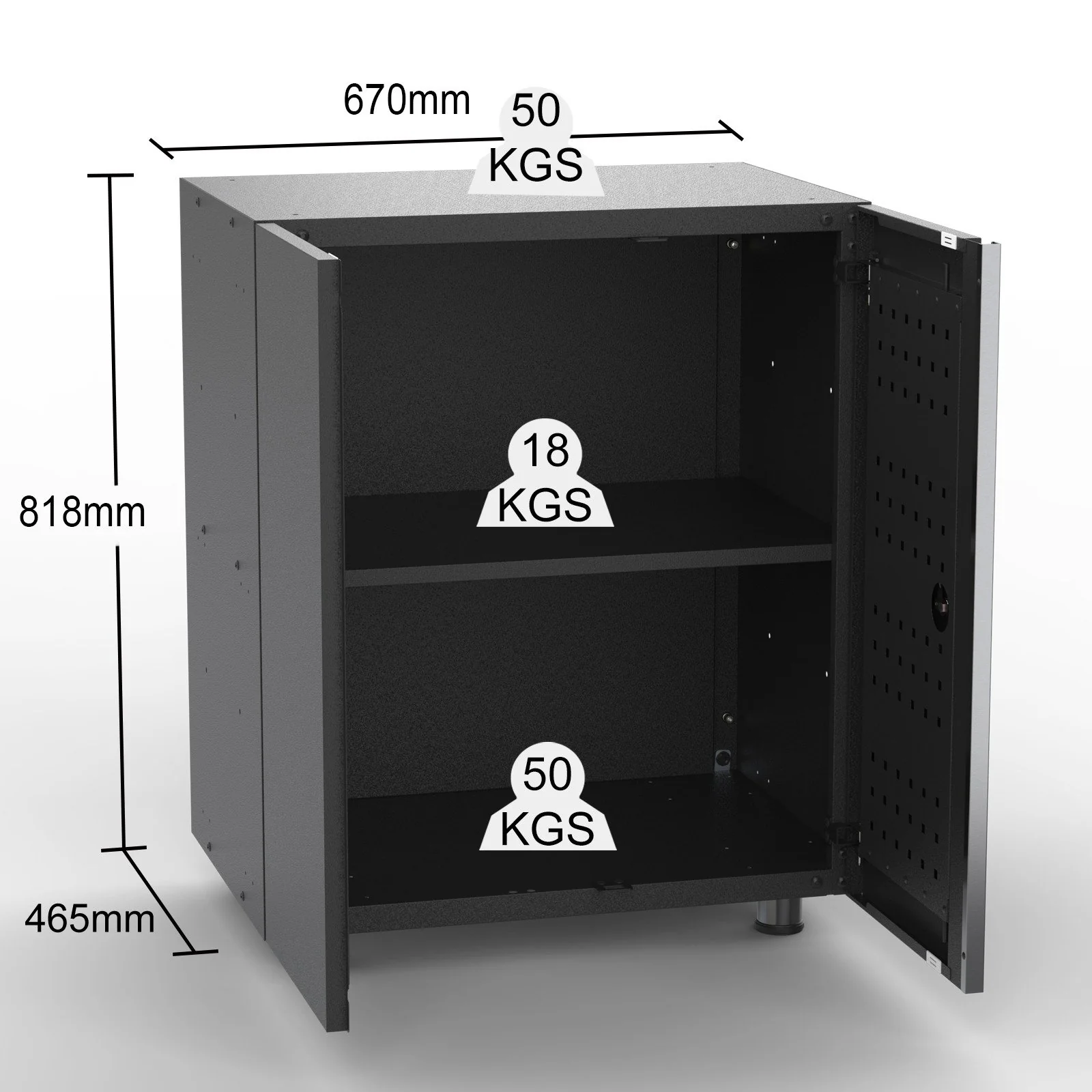 UltraTools 4740mm x 500mm x 1870mm Black Workshop Garage Storage Cabinet Set - Image 14