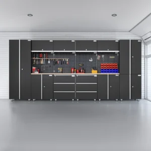 UltraTools 4056mm x 500mm x 1870mm Black Workshop Garage Storage Cabinet Set