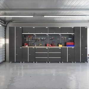 UltraTools 4065mmx 500mm x 1870mm Black Workshop Garage Storage Cabinet Set