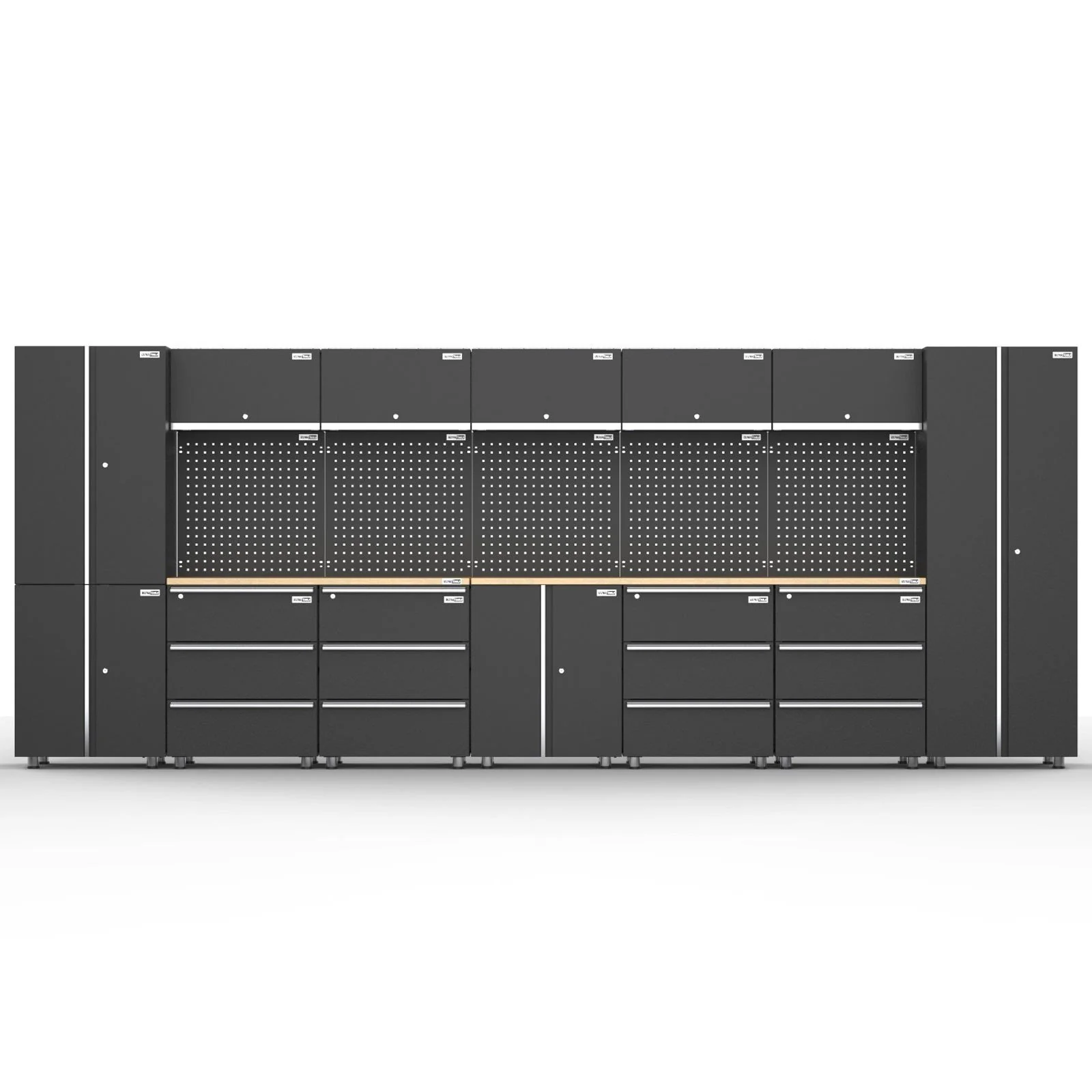 UltraTools 4740mm x 500mm x 1870mm Black Workshop Garage Storage Cabinet Set - Image 21