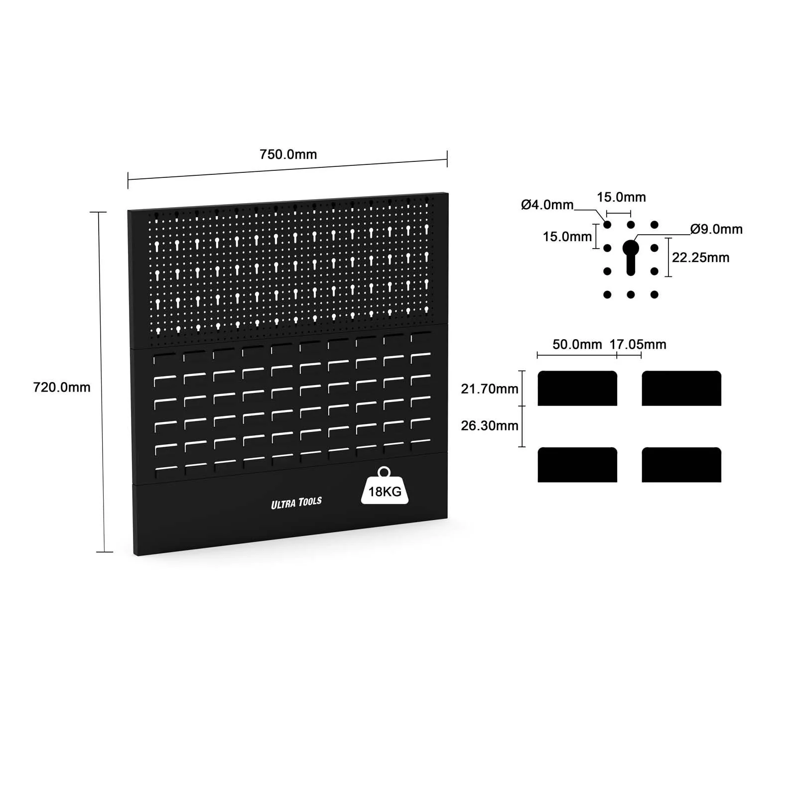 UltraTools 3650mm x 550mm x 2025mm Black Classic Workshop Garage Storage Cabinet Set - Image 17